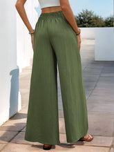 Perfee Smocked Wide Leg Pants OutfitFlow